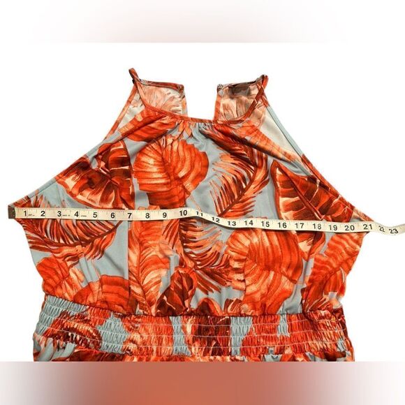 VICI MAISON TARA Tropical Halter Tiered Max Dress Size 16 - Picture 12 of 15
